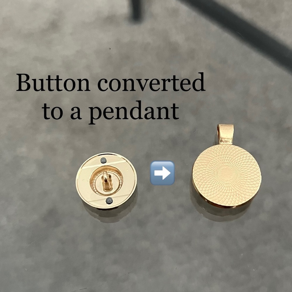 Luxury Button Charm Pendant - Picture 3 of 3